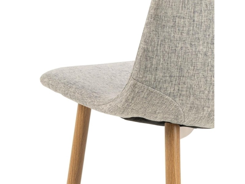 Krzesło Celia szare jasne/ naturalne - ACTONA